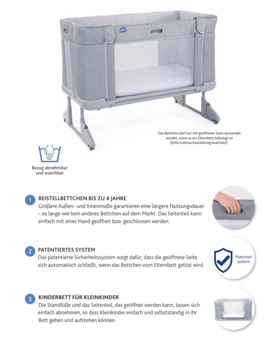 Chicco Next2me Forever Moon Grey